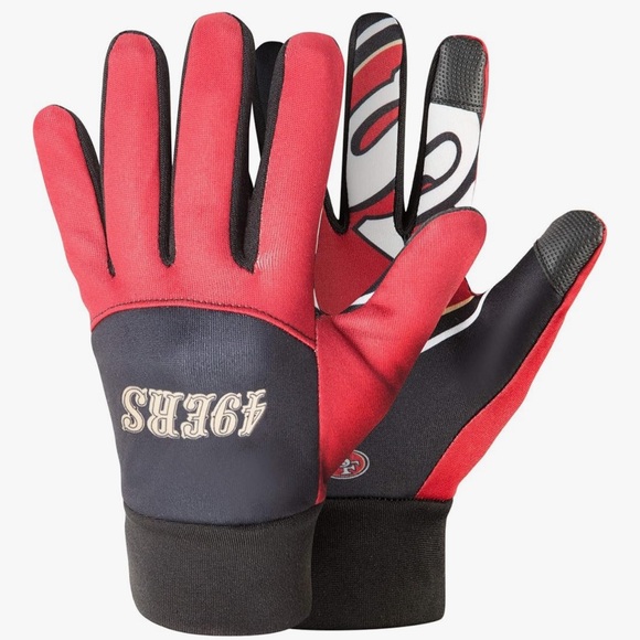 Men's NFL San Francisco 49ers Palm Logo Texting Gloves football NWT - Picture 1 of 8